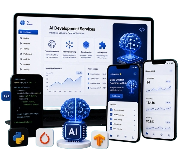AI Development Services Mockup