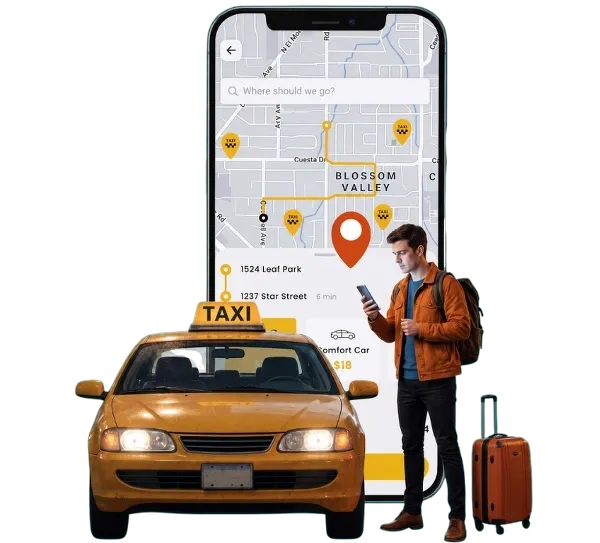 Taxi Booking App Mockup