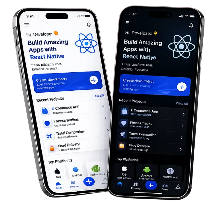 React Native App Security Dashboard Mockup